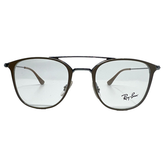 Ray-Ban RB6377 2909 Rectangle Polished Light Brown Unisex Eyeglasses H8571 - Picture 1 of 9